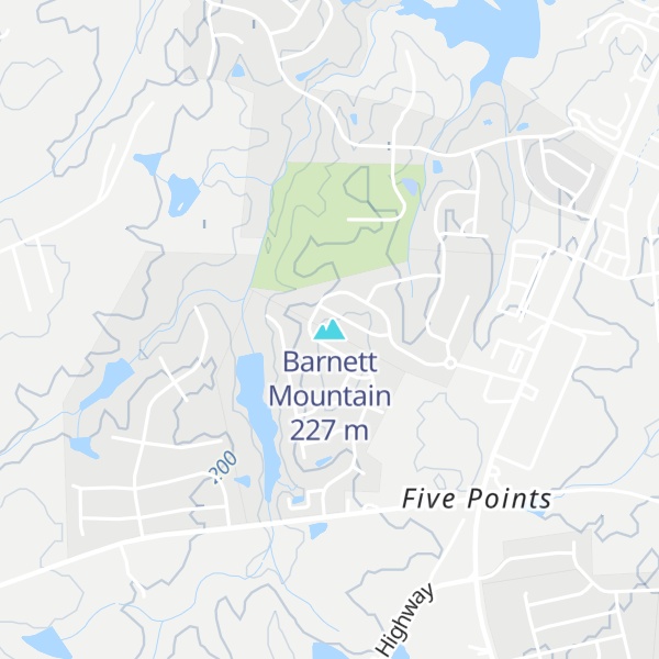Map of Barnett Mountain