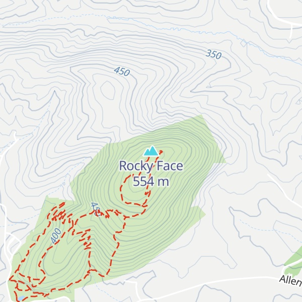 Map of Rocky Face