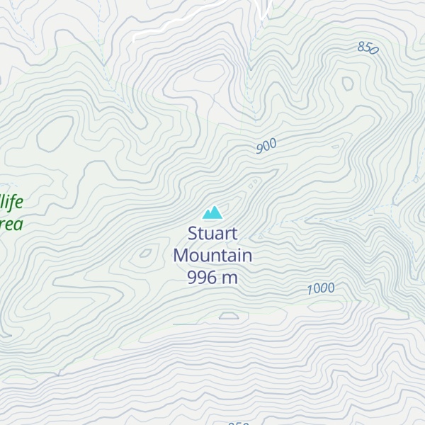 Map of Stuart Mountain