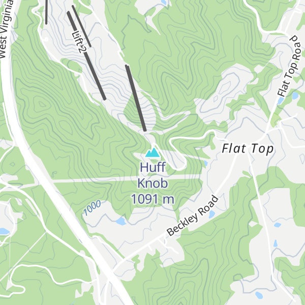 Map of Huff Knob