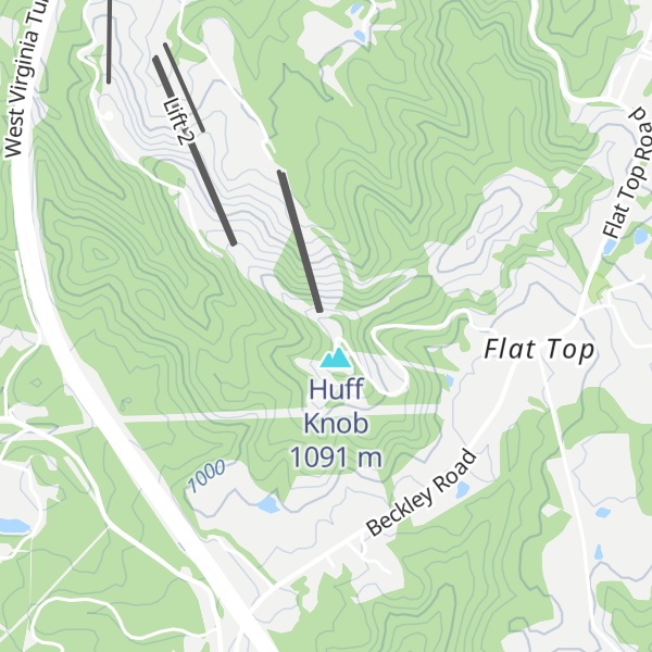 Map of Flat Top Mountain