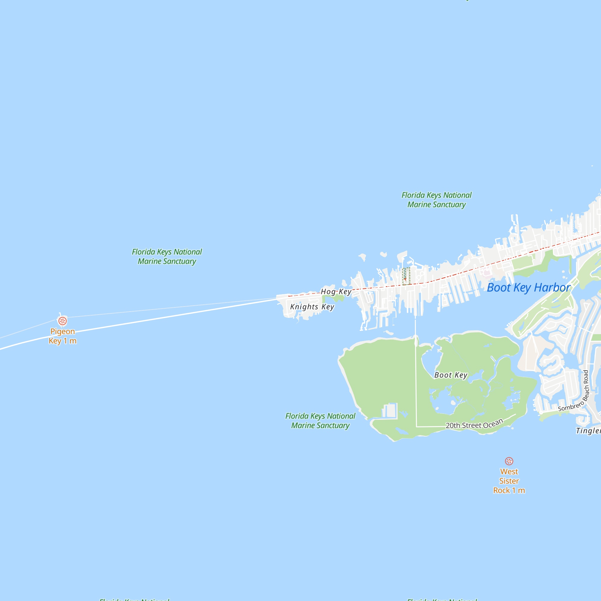 Pigeon Key Visitor's Center map