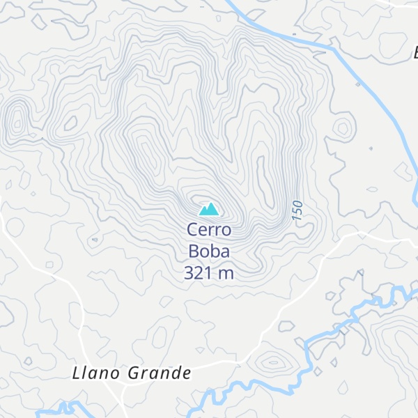 Map of Cerro Boba
