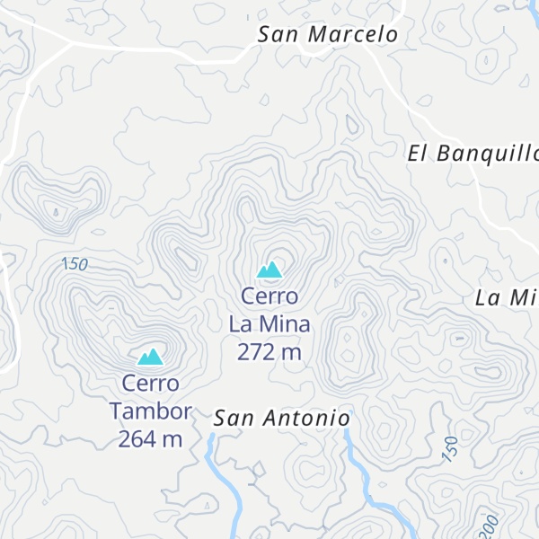 Map of Cerro La Mina