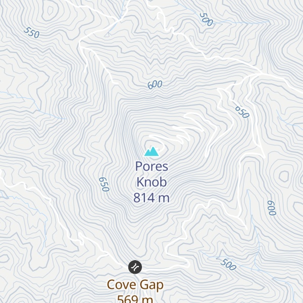 Map of Pores Knob