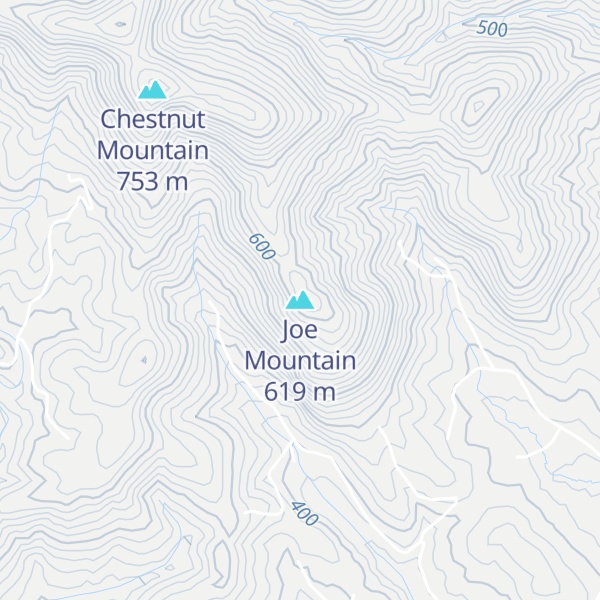 Map of Joe Mountain