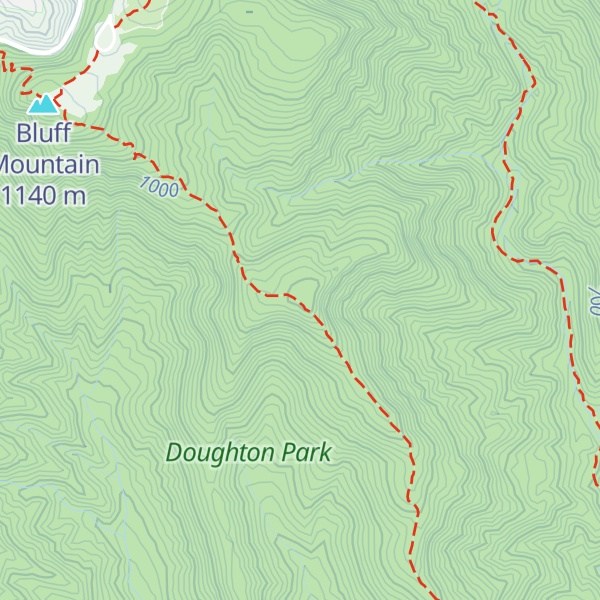Map of Brooks Knob