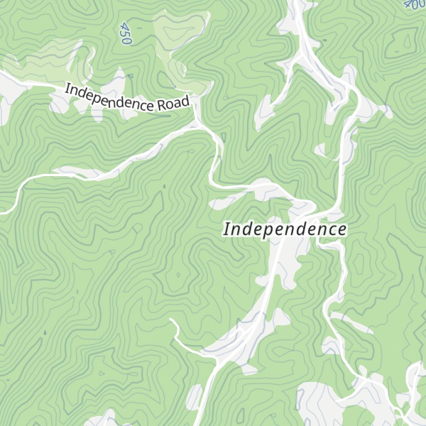 Map of Independence Mountain