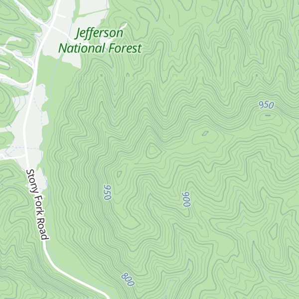 Map of Little Walker Mountain