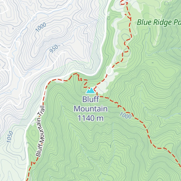 Map of Bluff Mountain