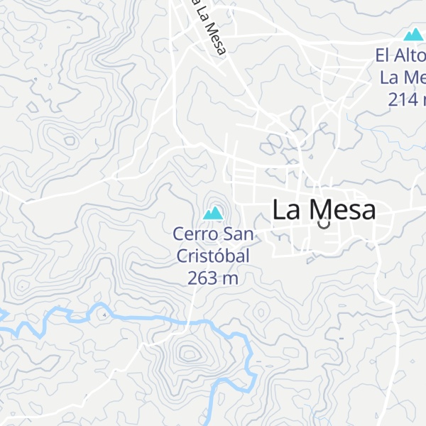 Map of Cerro San Cristóbal
