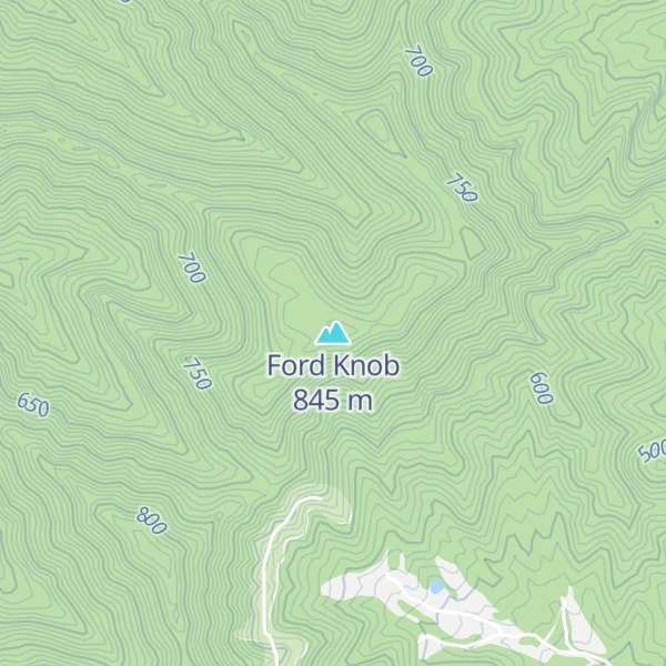 Map of Ford Knob