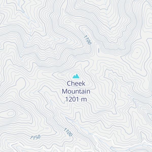Map of Cheek Mountain