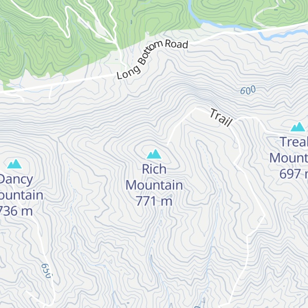 Map of Rich Mountain