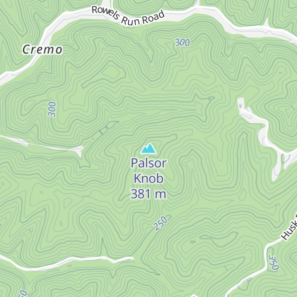 Map of Palsor Knob
