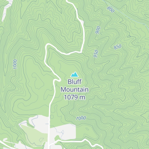Map of Bluff Mountain