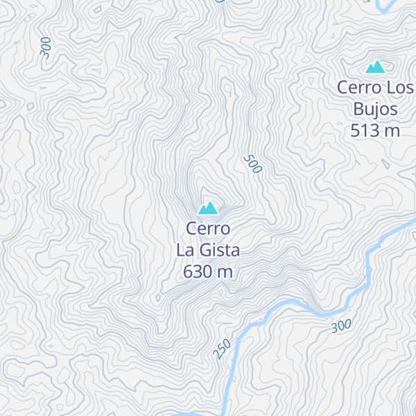 Map of Cerro La Gista