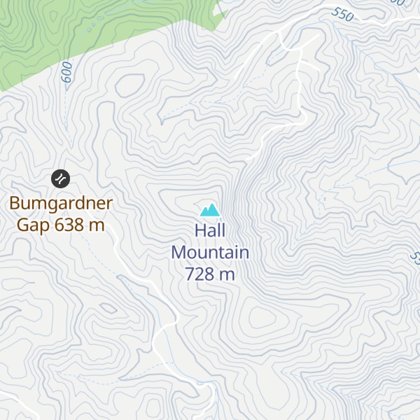 Map of Hall Mountain