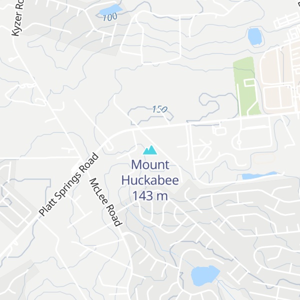 Map of Mount Huckabee