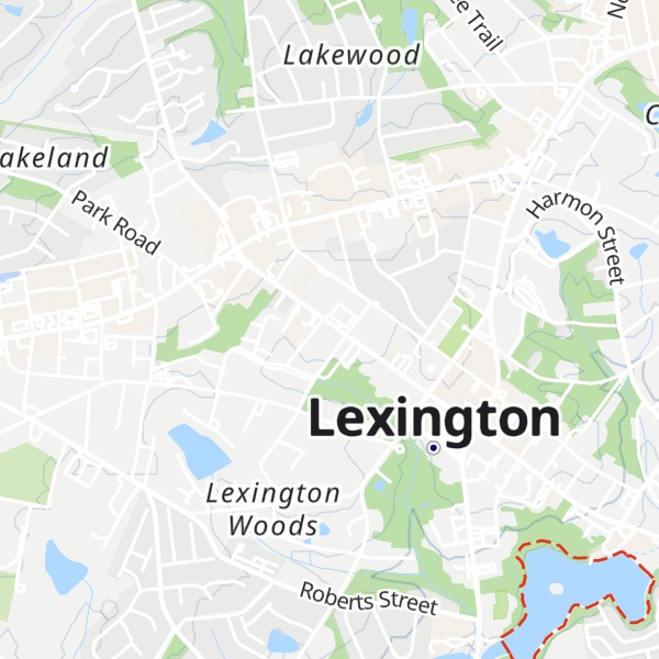 Map of Lexington Chamber & Visitors Center