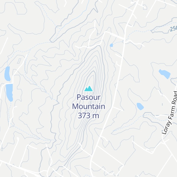 Map of Pasour Mountain