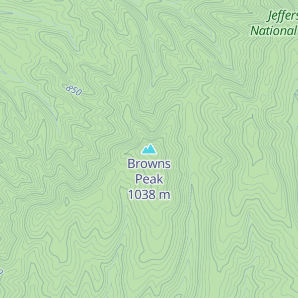 Map of Browns Peak