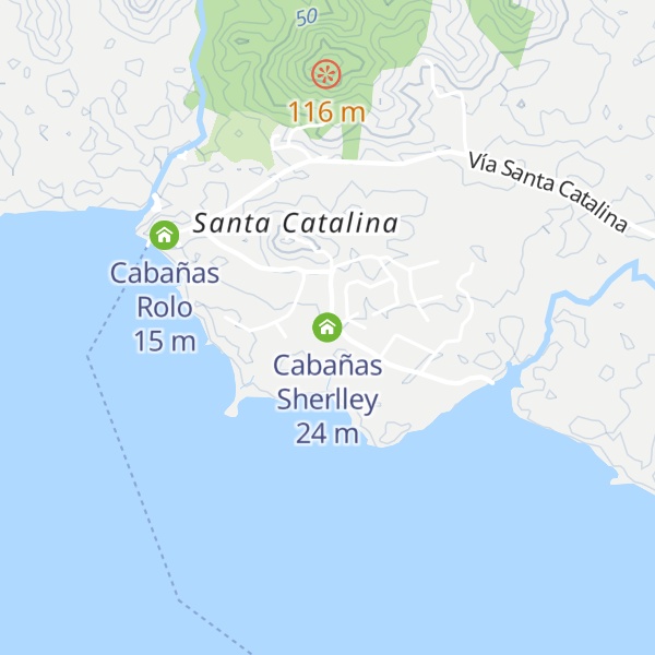 Map of Cabañas Sherlley