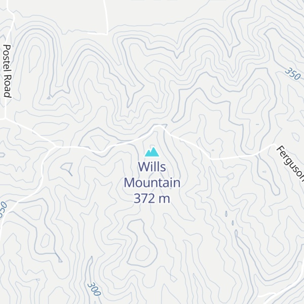 Map of Wills Mountain