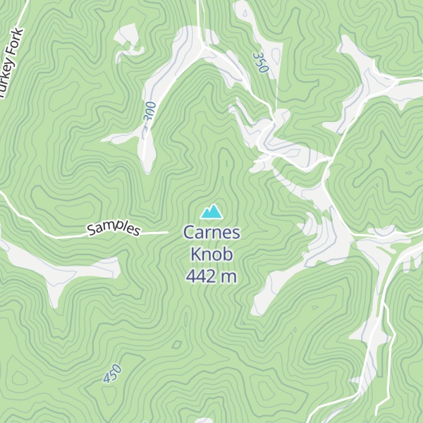 Map of Carnes Knob
