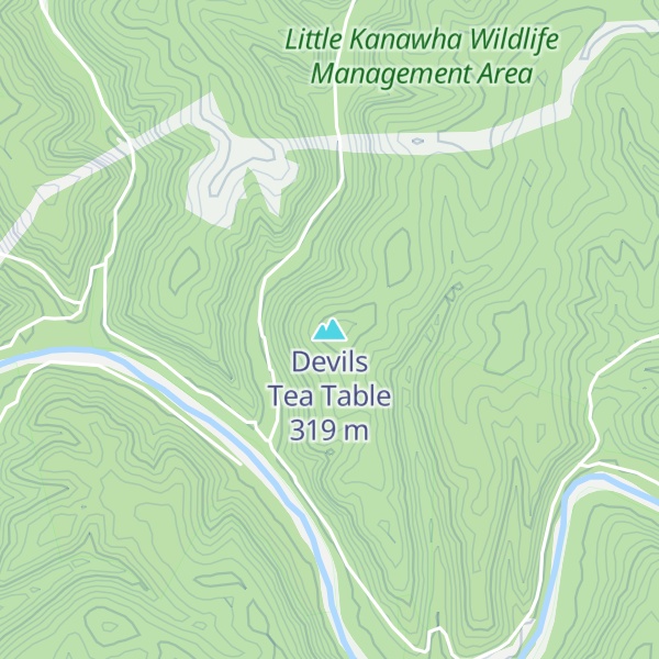 Map of Devils Tea Table