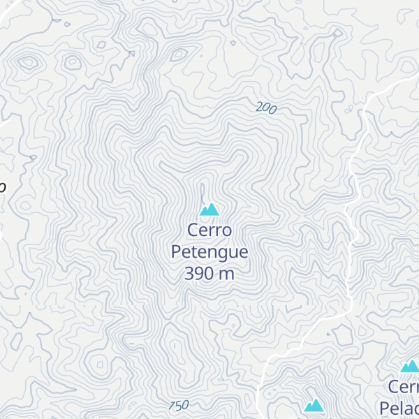 Map of Cerro Petengue