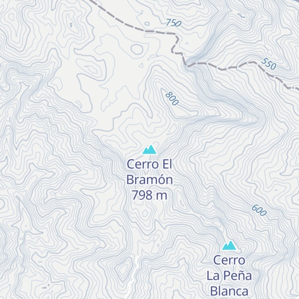 Map of Cerro El Bramón