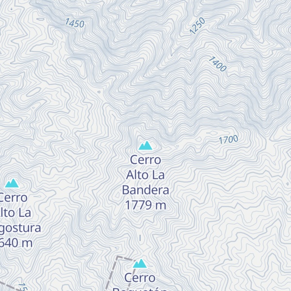 Map of Cerro Alto La Bandera
