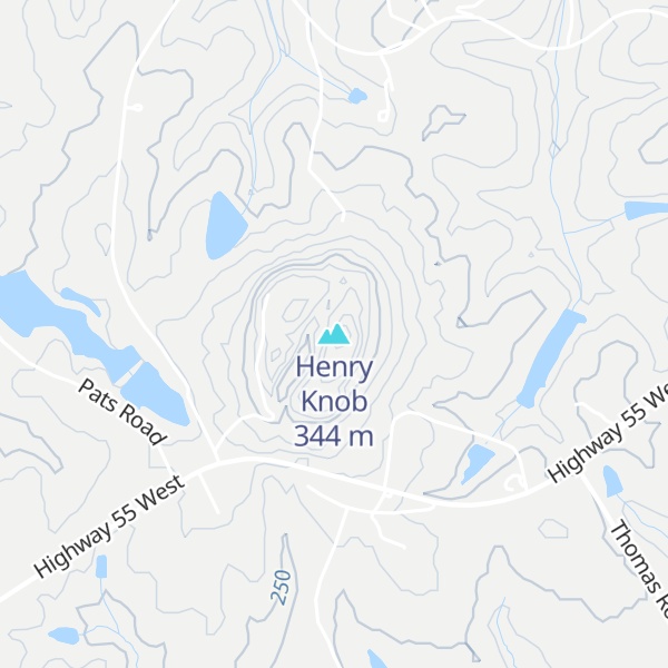 Map of Henry Knob