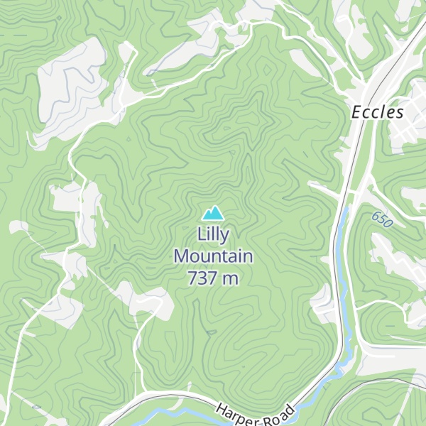 Map of Lilly Mountain