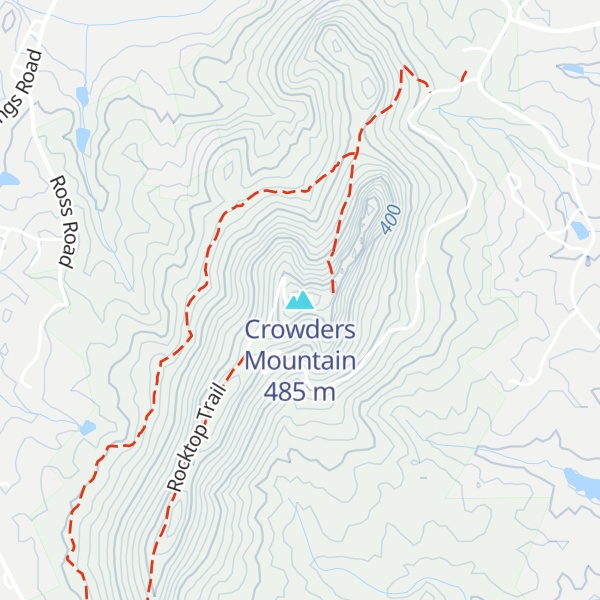 Map of Crowders Mountain
