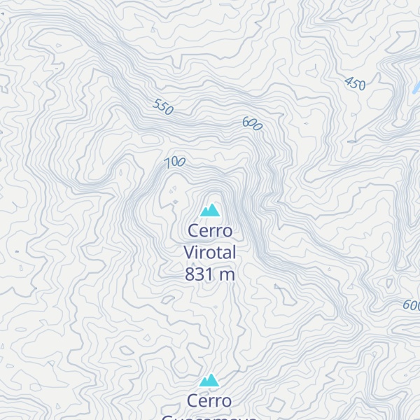 Map of Cerro Virotal