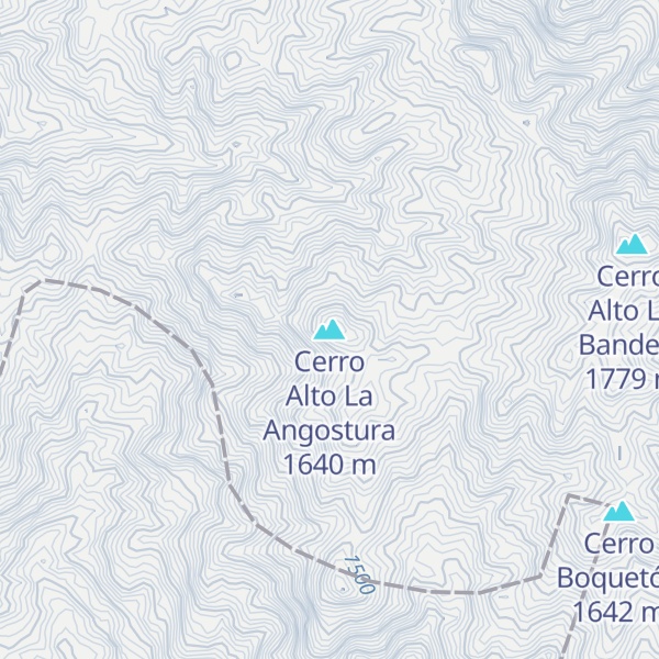 Map of Cerro Alto La Angostura