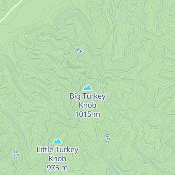 Map of Big Turkey Knob