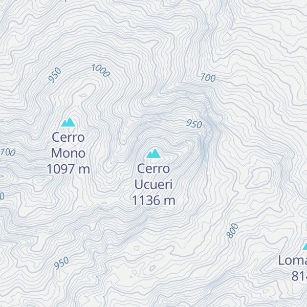 Map of Cerro Ucueri