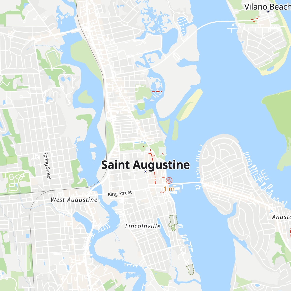 Saint Augustine Visitor Information Center map