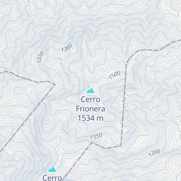 Map of Cerro Frionera