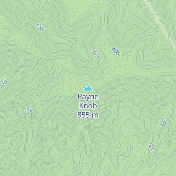 Map of Payne Knob