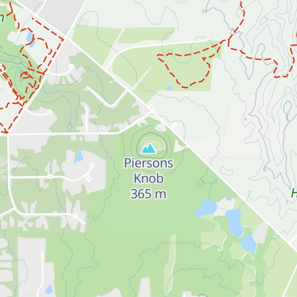 Map of Piersons Knob