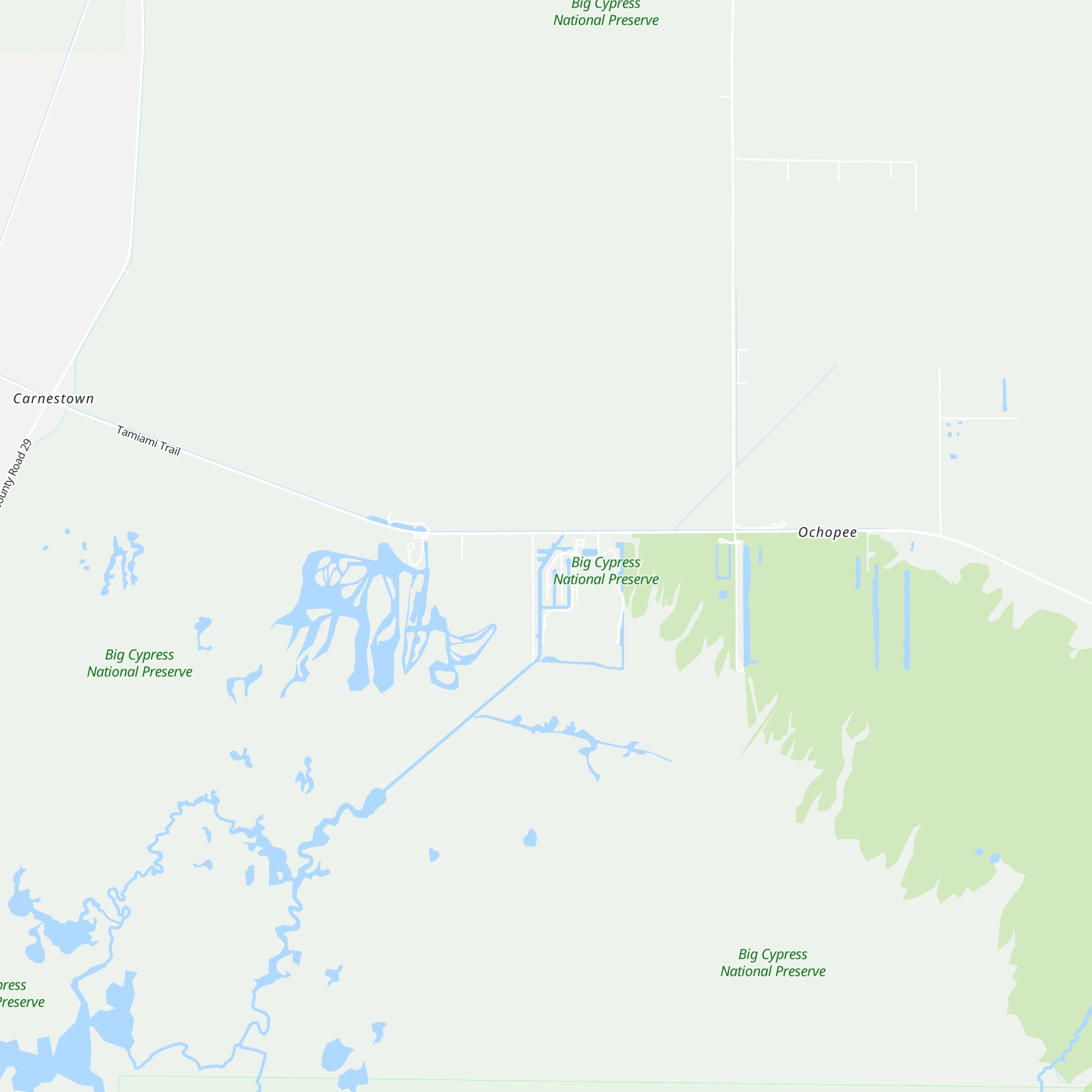 Big Cypress Swamp Welcome Center map
