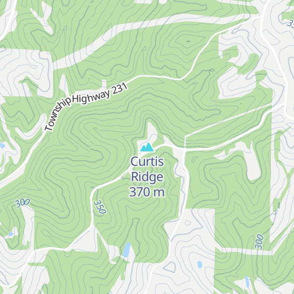 Map of Curtis Ridge