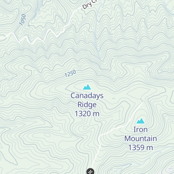 Map of Canadays Ridge
