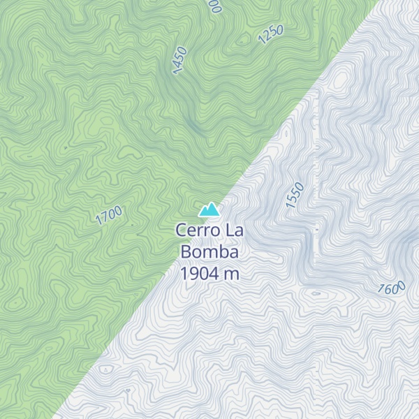 Map of Cerro La Bomba