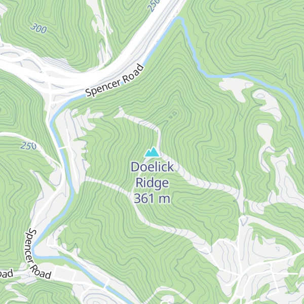 Map of Doelick Ridge