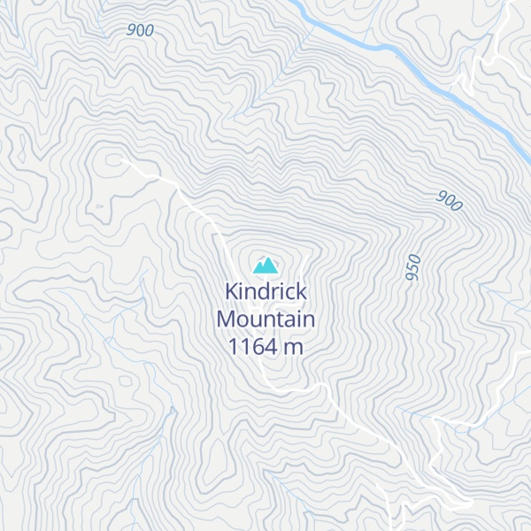 Map of Kindrick Mountain